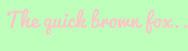 Image with Font Color FFC6C6 and Background Color BEFFBC
